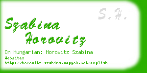szabina horovitz business card